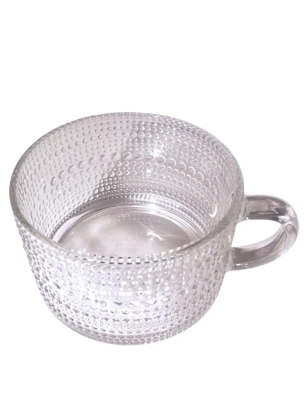 14oz. Vintage Style Glass Coffee Mug with Golden Spoon and Bamboo Lid